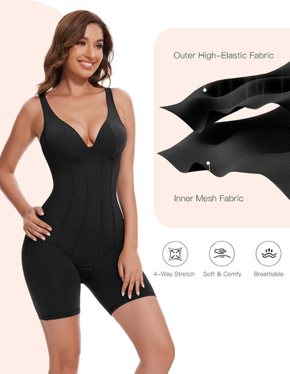 Women's V-Neck Shapewear Bodysuit
