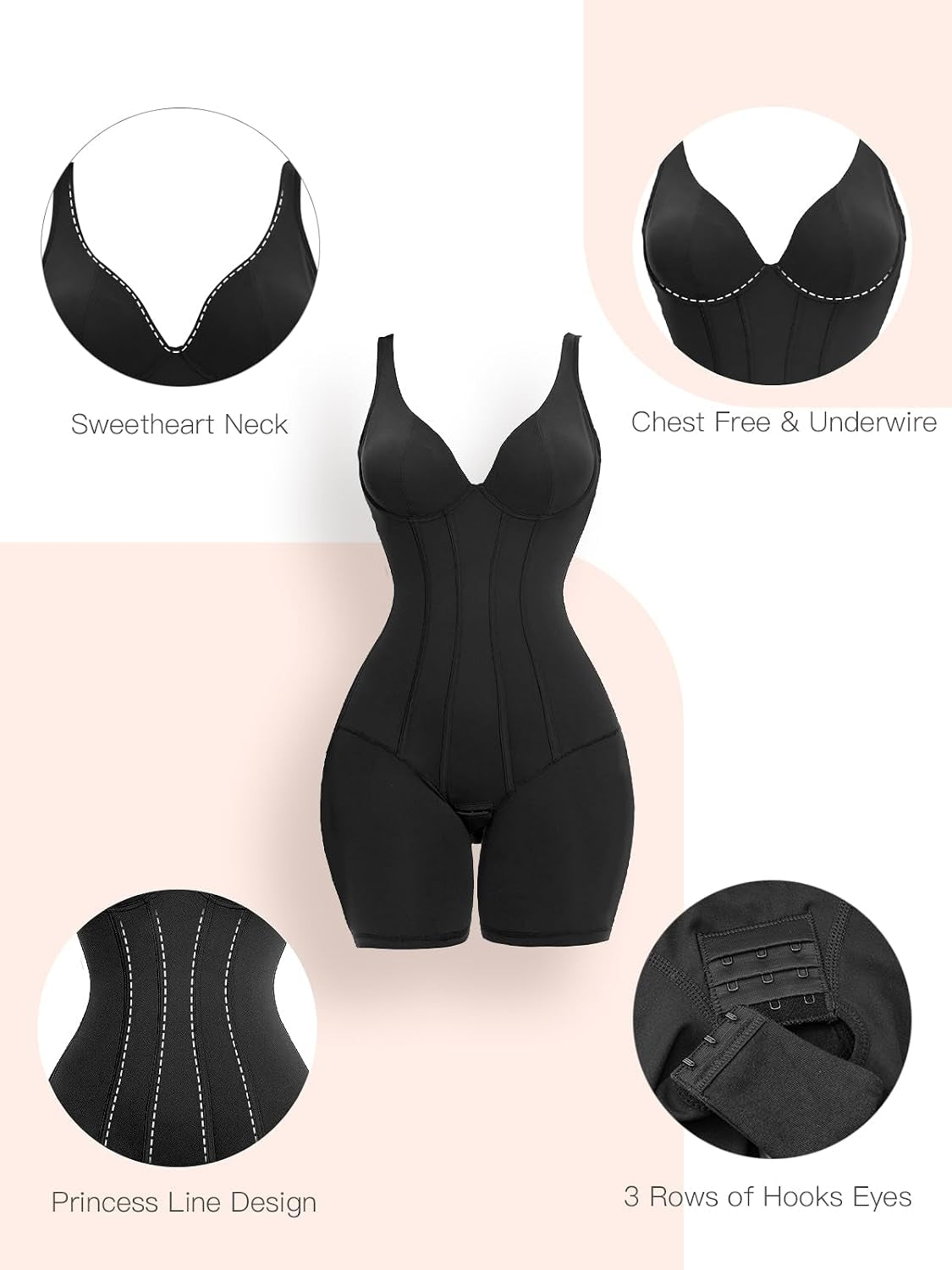 Women's V-Neck Shapewear Bodysuit