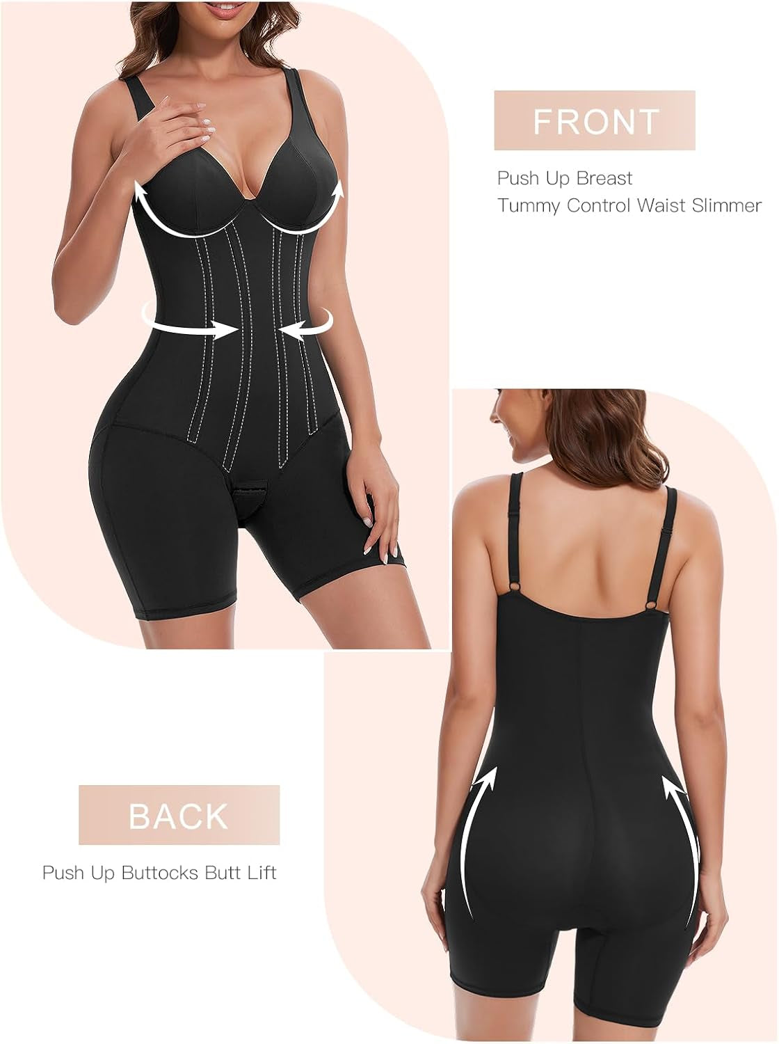 Women's V-Neck Shapewear Bodysuit