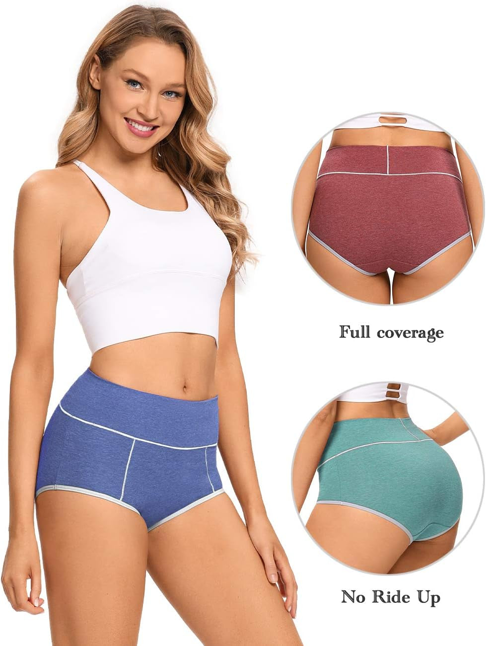 Women's High Waist Cotton Briefs
