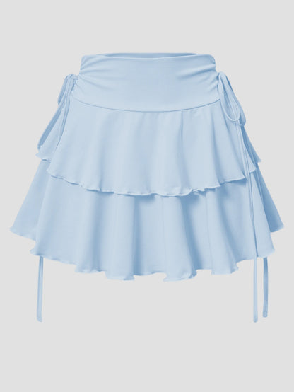 Women's Summer Solid Color High Waist Slim Fit Elastic Waist Short Skirt - Versatile Outdoor Fashion, In Stock
