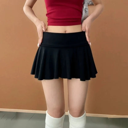 Women's High Waist Ruched Sports Skirt