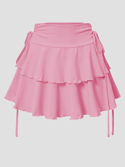 Women's Summer Solid Color High Waist Slim Fit Elastic Waist Short Skirt - Versatile Outdoor Fashion, In Stock