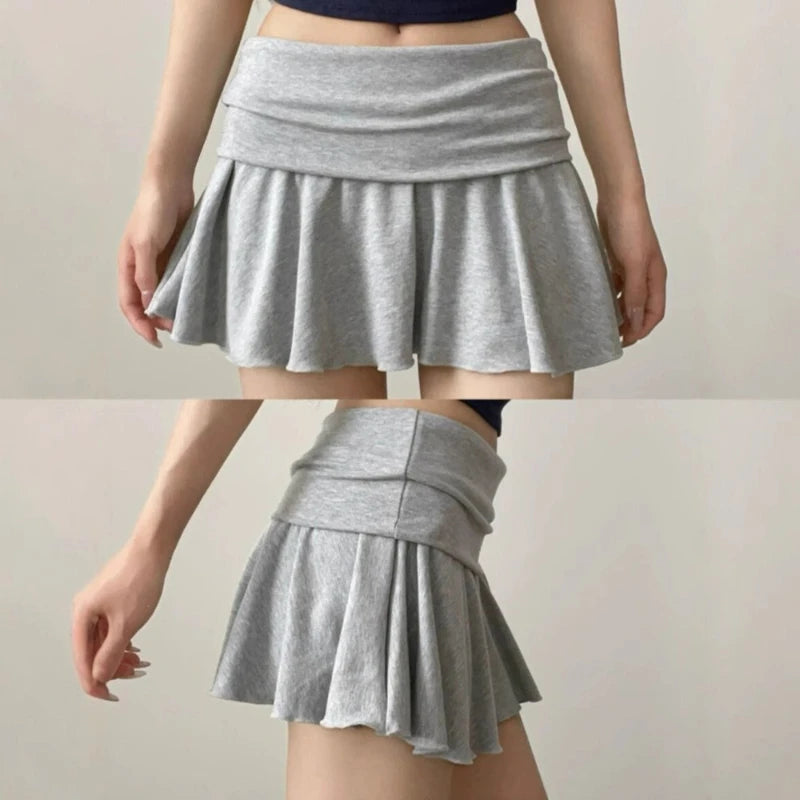 Women's High Waist Ruched Sports Skirt